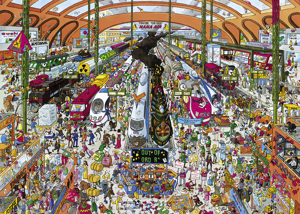 Puzzle 2000 Piezas | Train Station Heye 2