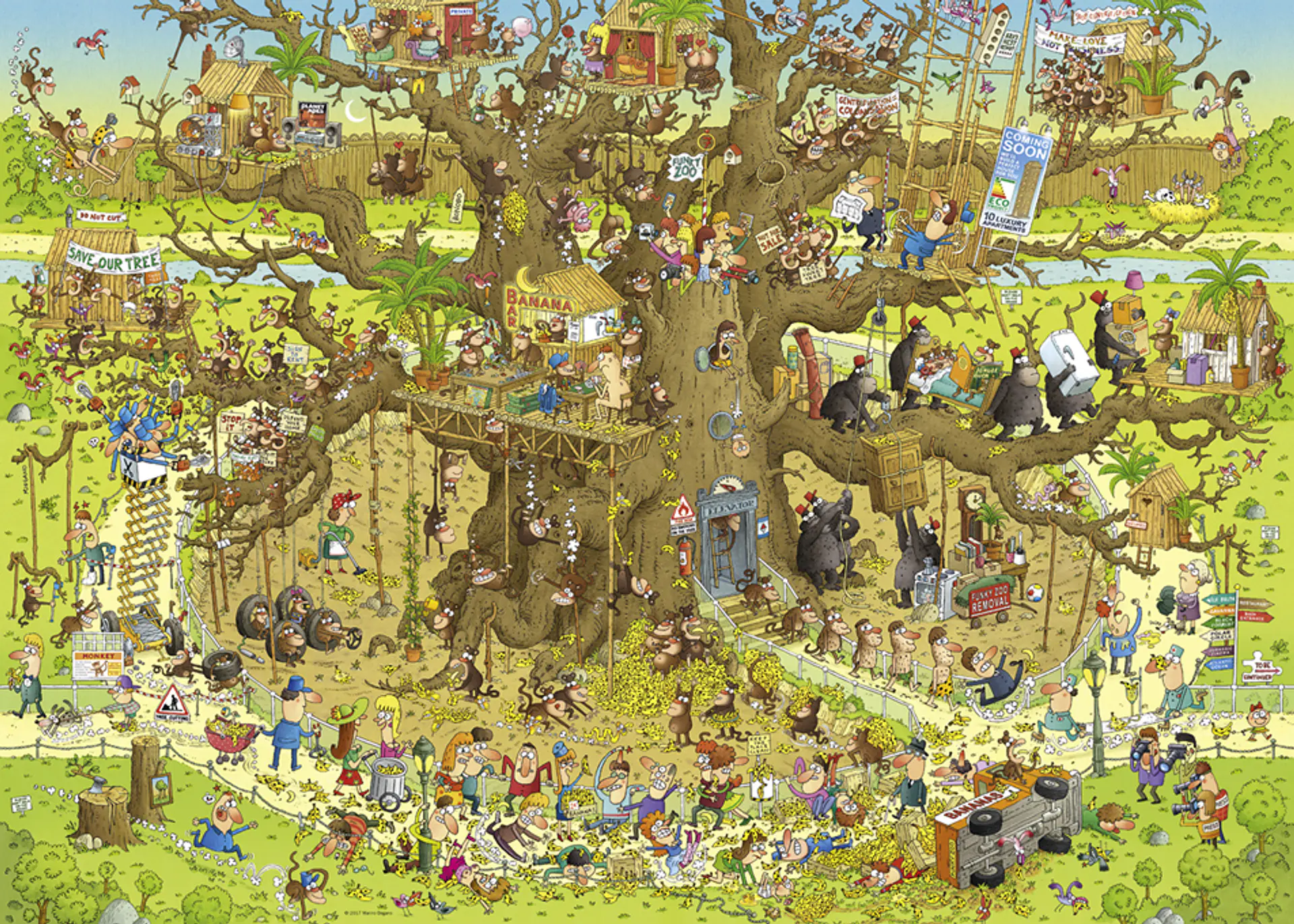 Puzzle 1000 Piezas | FUNKY ZOO Monkey Habitat 2