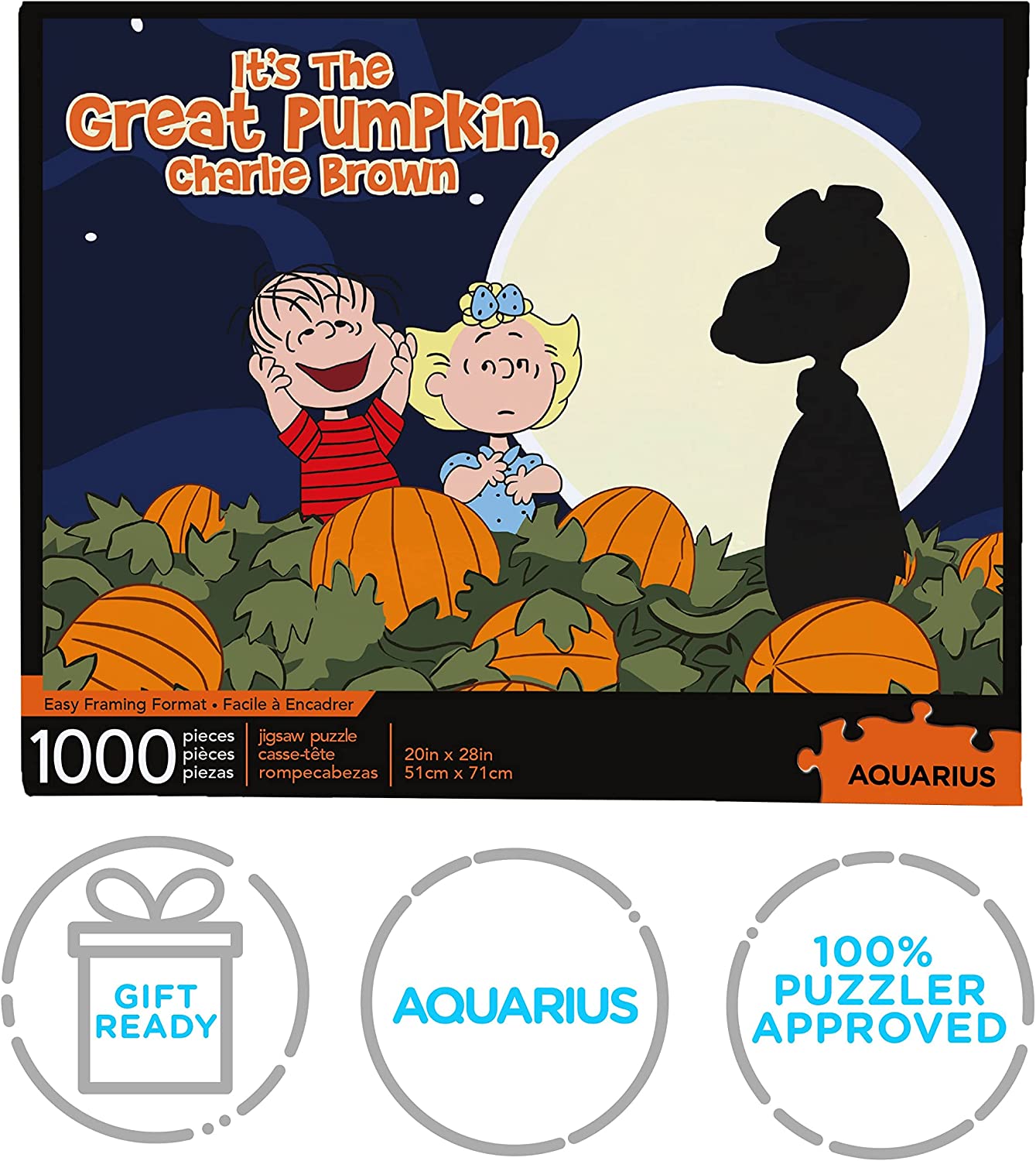 Puzzle 1000 Piezas | Charlie Brown, La Gran Calabaza Aquarius
