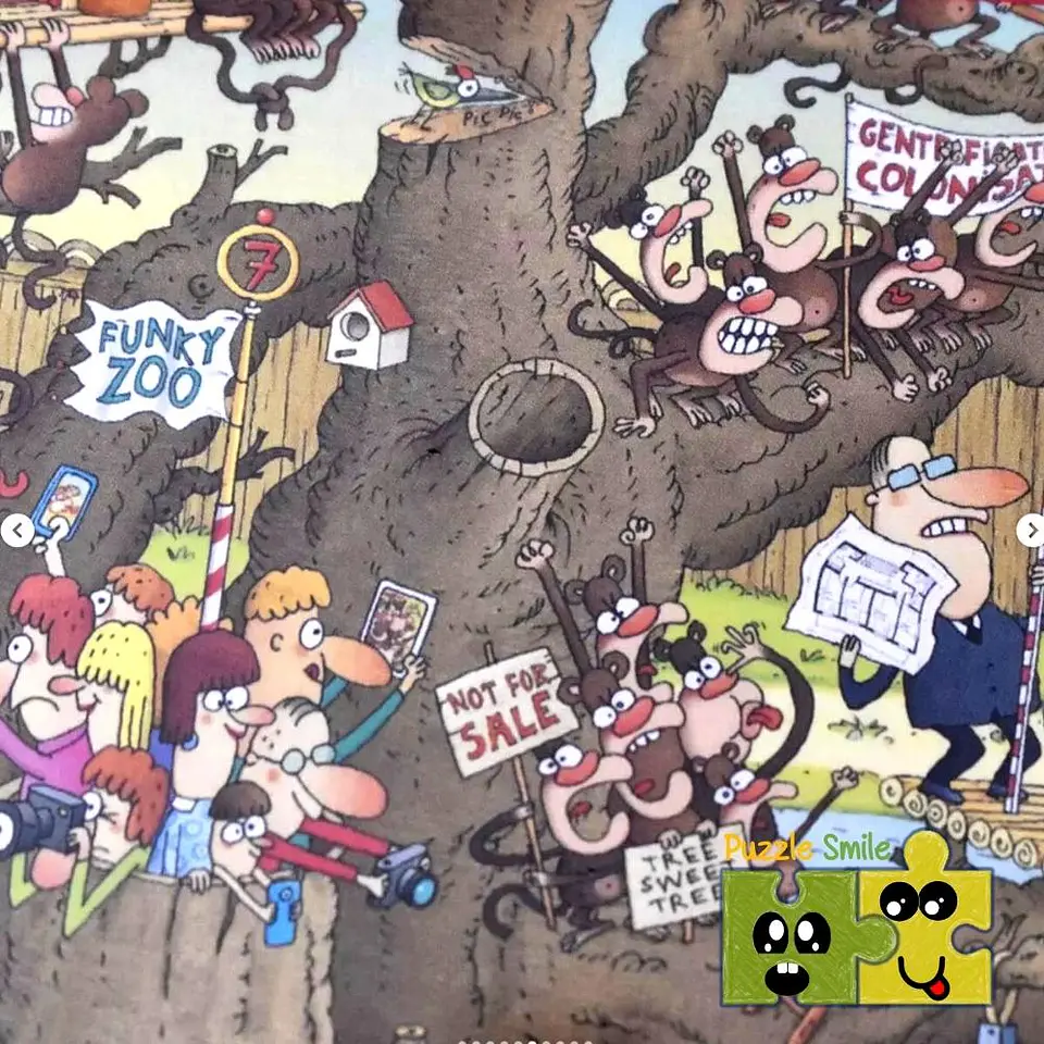Puzzle 1000 Piezas | FUNKY ZOO Monkey Habitat 6