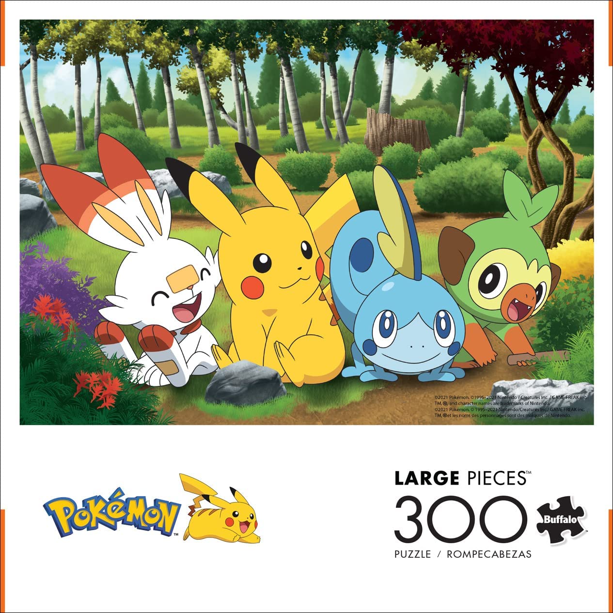 Puzzle 300 Piezas Grandes l Pokemon Pikachu y Amigos de Galar Buffalo Games 