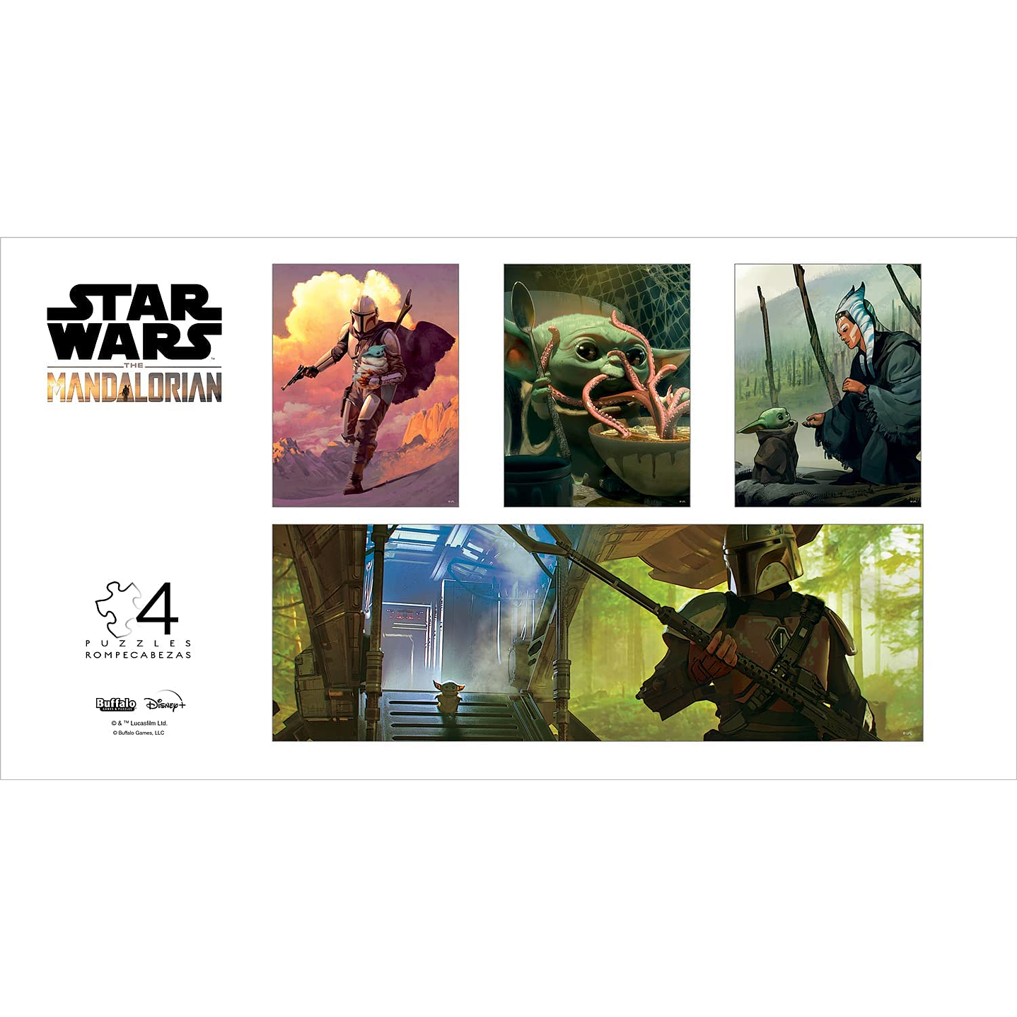 Puzzle 300 y 500 Piezas | Mandalorian Multipack (4 en 1) 6