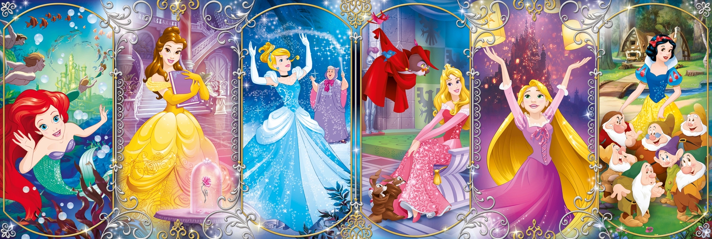 Puzzle 1000 Piezas | Disney Princess Panorámico Clementoni 