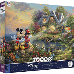 Puzzle 2000 Piezas | Disney Mickey y Minnie Cabaña del Lago