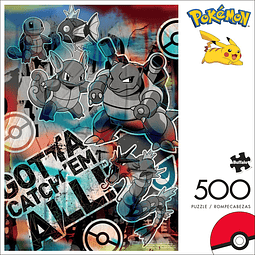 Puzzle 500 Piezas l Pokemon Evoluciones Squirtle Graffiti