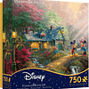 Puzzle 750 Piezas | Mickey y Minnie Puente de Corazón. 