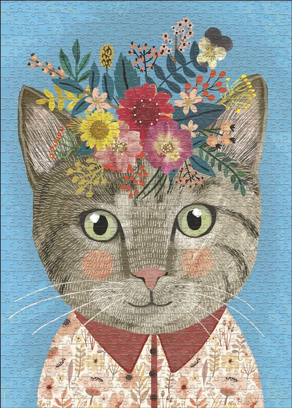 Puzzle 1000 Piezas | Floral Friends Pretty Feline 2
