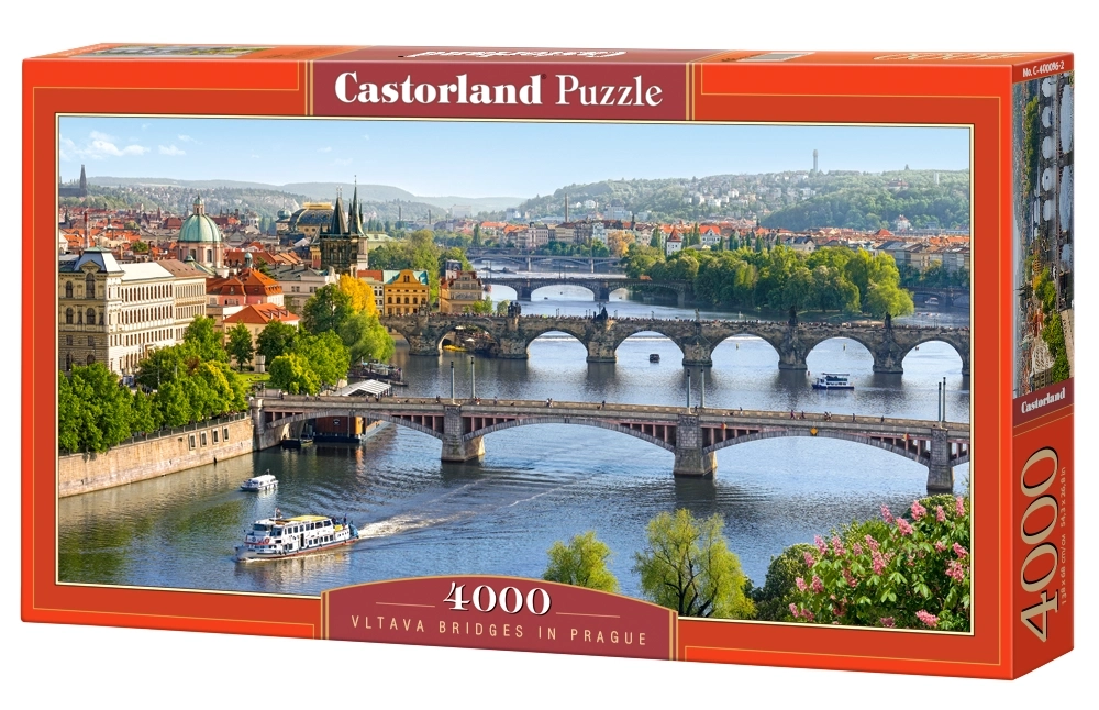 Puzzle 4000 Piezas | Puentes Vltava en Praga Castorland