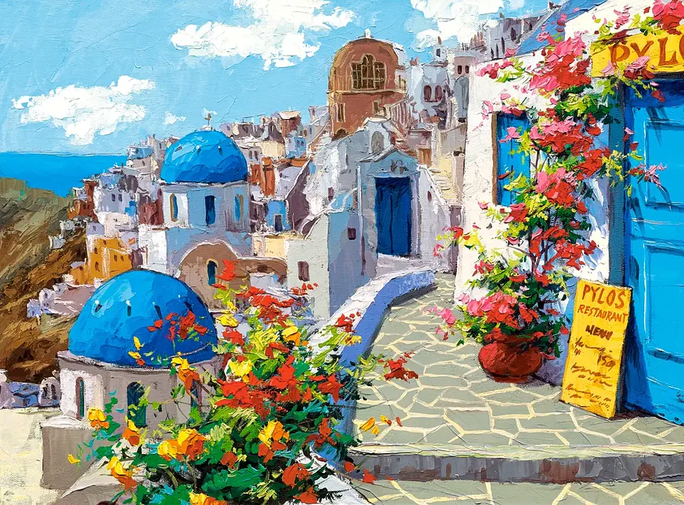 Puzzle 2000 Piezas | Primavera en Santorini 2