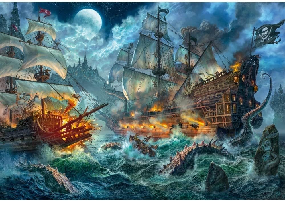 Puzzle 6000 Piezas | Batalla de Piratas Clementoni