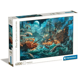 Puzzle 6000 Piezas | Batalla de Piratas Clementoni