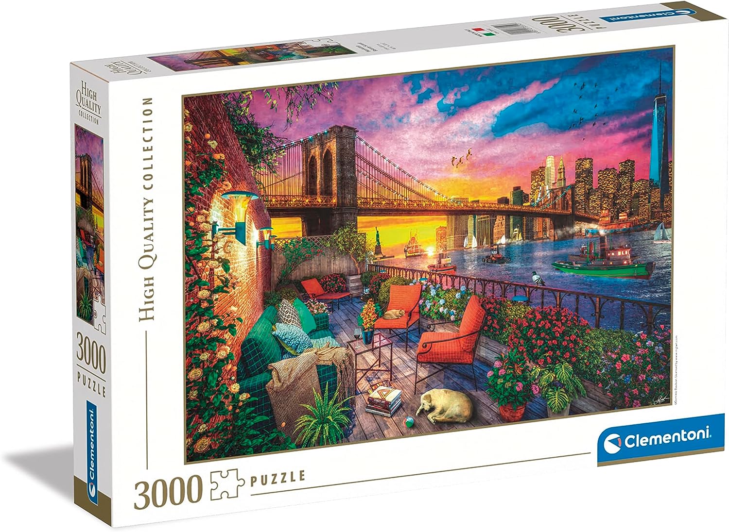 Puzzle 3000 Piezas | Atardecer en Balcón de Manhattan  Clementoni