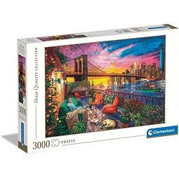 Puzzle 3000 Piezas | Atardecer en Balcón de Manhattan  Clementoni