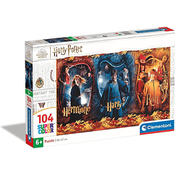 Puzzle 104 Piezas | Harry, Hermione y Ron Clementoni