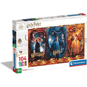 Puzzle 104 Piezas | Harry, Hermione y Ron Clementoni