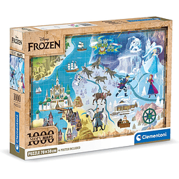Puzzle 1000 Piezas | Disney Frozen Story Maps Clementoni