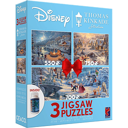 Puzzle (3 en 1) 550, 750, 700 Piezas + Pegamento | Disney Multipack (C) Ceaco