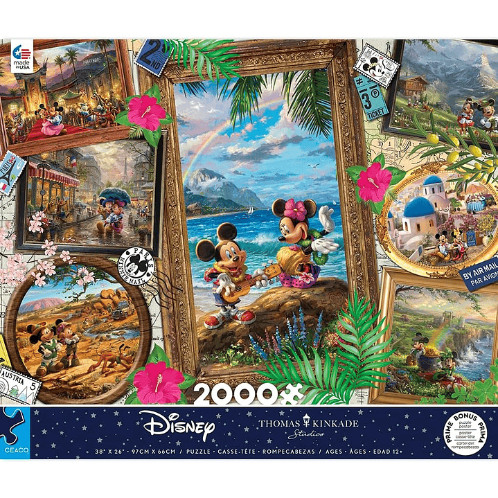 Puzzle 2000 Piezas | Disney Aventuras de Mickey y Minnie Ceaco  3