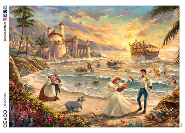 Puzzle 1000 Piezas | Disney La Sirenita Celebración de Amor Ceaco 