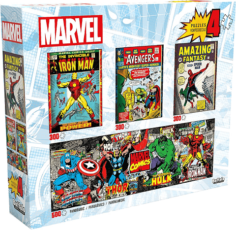 Puzzle (4 en 1) 300 y 500 Piezas | Marvel Avengers Multipack