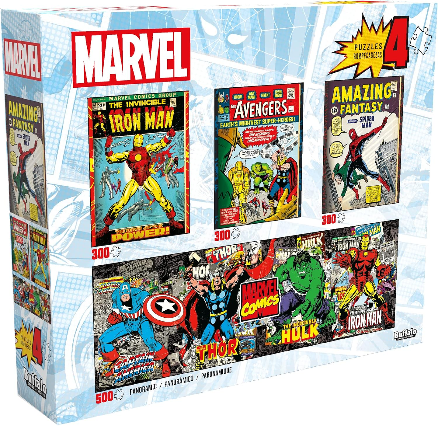 Puzzle (4 en 1) 300 y 500 Piezas | Marvel Avengers Multipack 1