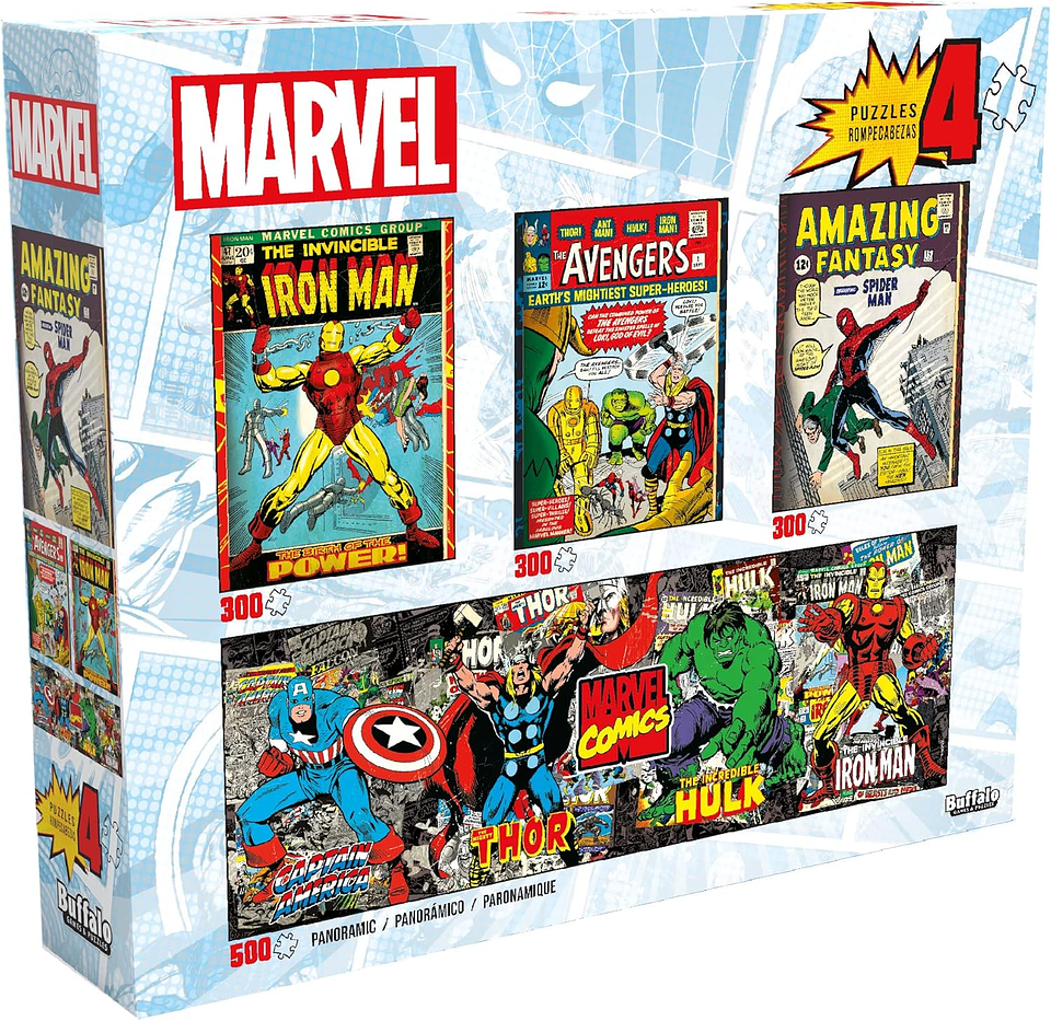 Puzzle (4 en 1) 300 y 500 Piezas | Marvel Avengers Multipack 1