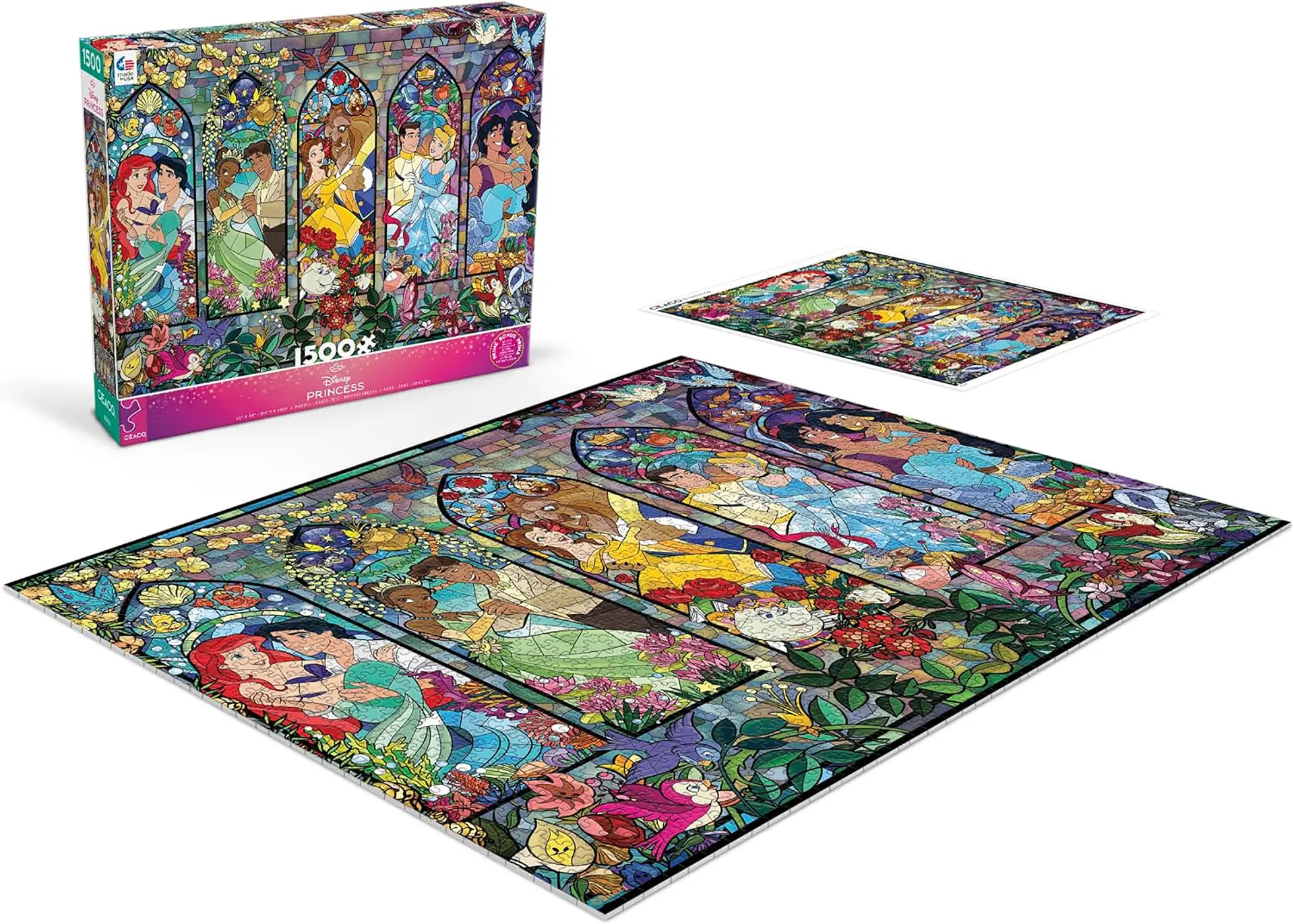 Puzzle 1500 Piezas | Disney Vitral de Princesas Ceaco 3