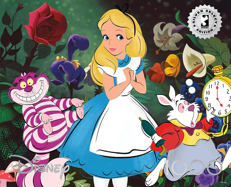 Puzzle 1000 Piezas | Disney Alicia en el País de las Maravillas Silver Select 4