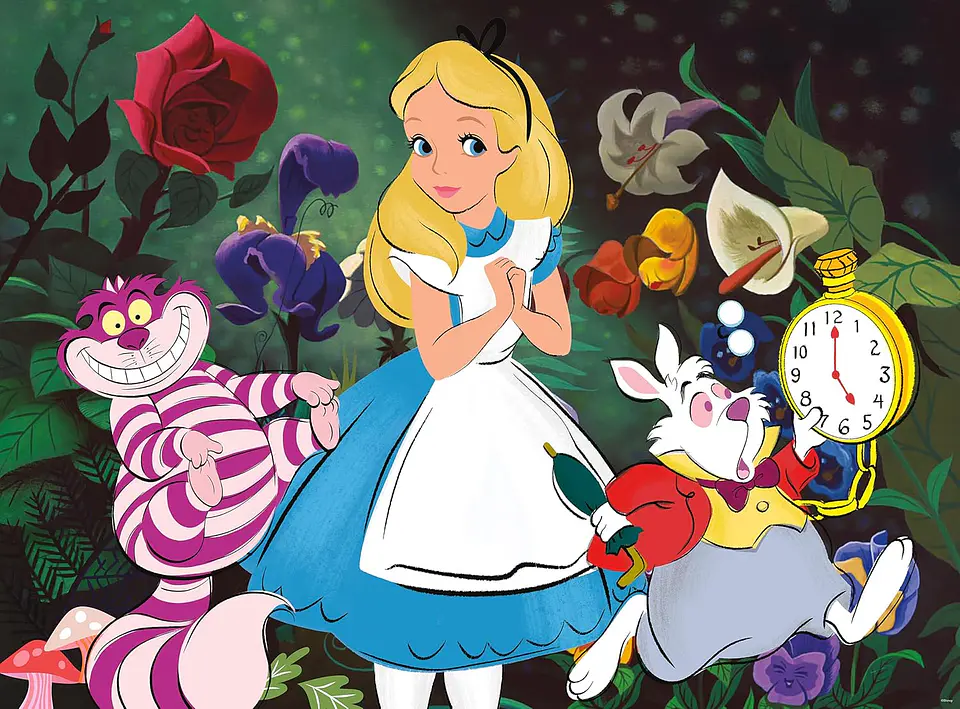 Puzzle 1000 Piezas | Disney Alicia en el País de las Maravillas Silver Select 2