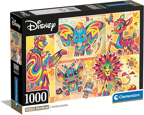 Puzzle 1000 Piezas | Disney Amigos Coloridos Clementoni