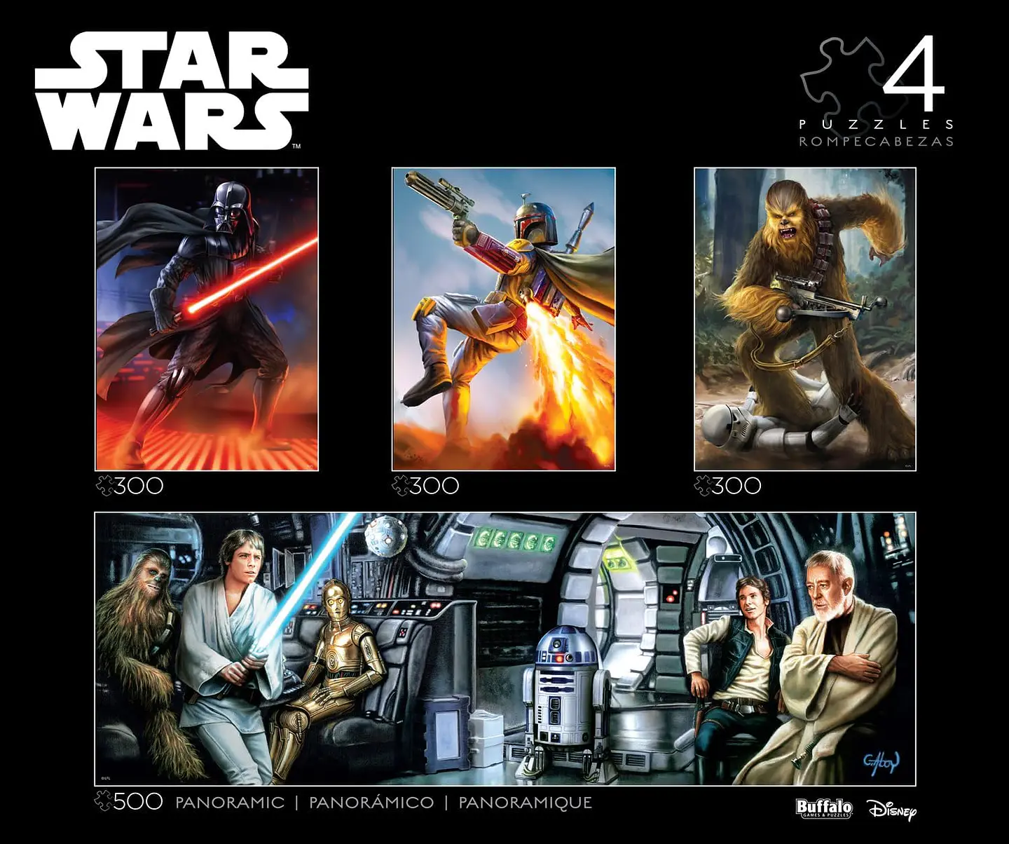 Puzzle 300 y 500 Piezas | Star Wars Multipack (4 en 1) 6