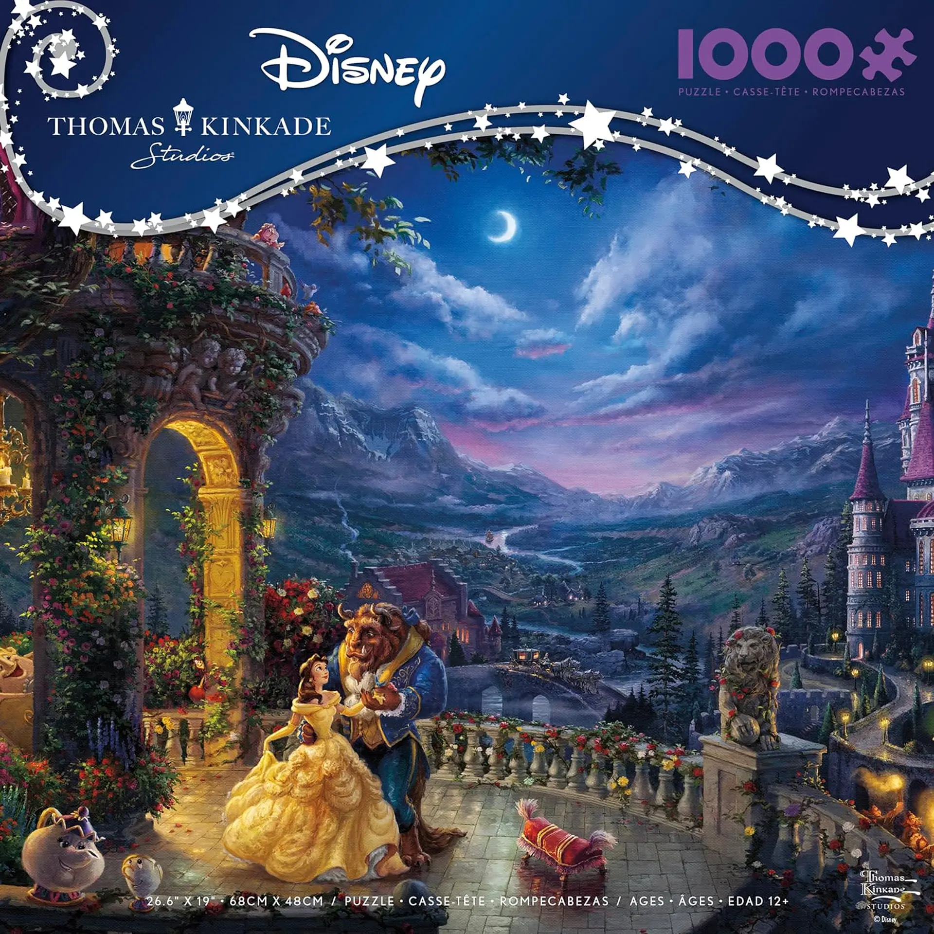 Puzzle 1000 Piezas | Disney La Bella y la Bestia Bailando a la Luz de la Luna  4