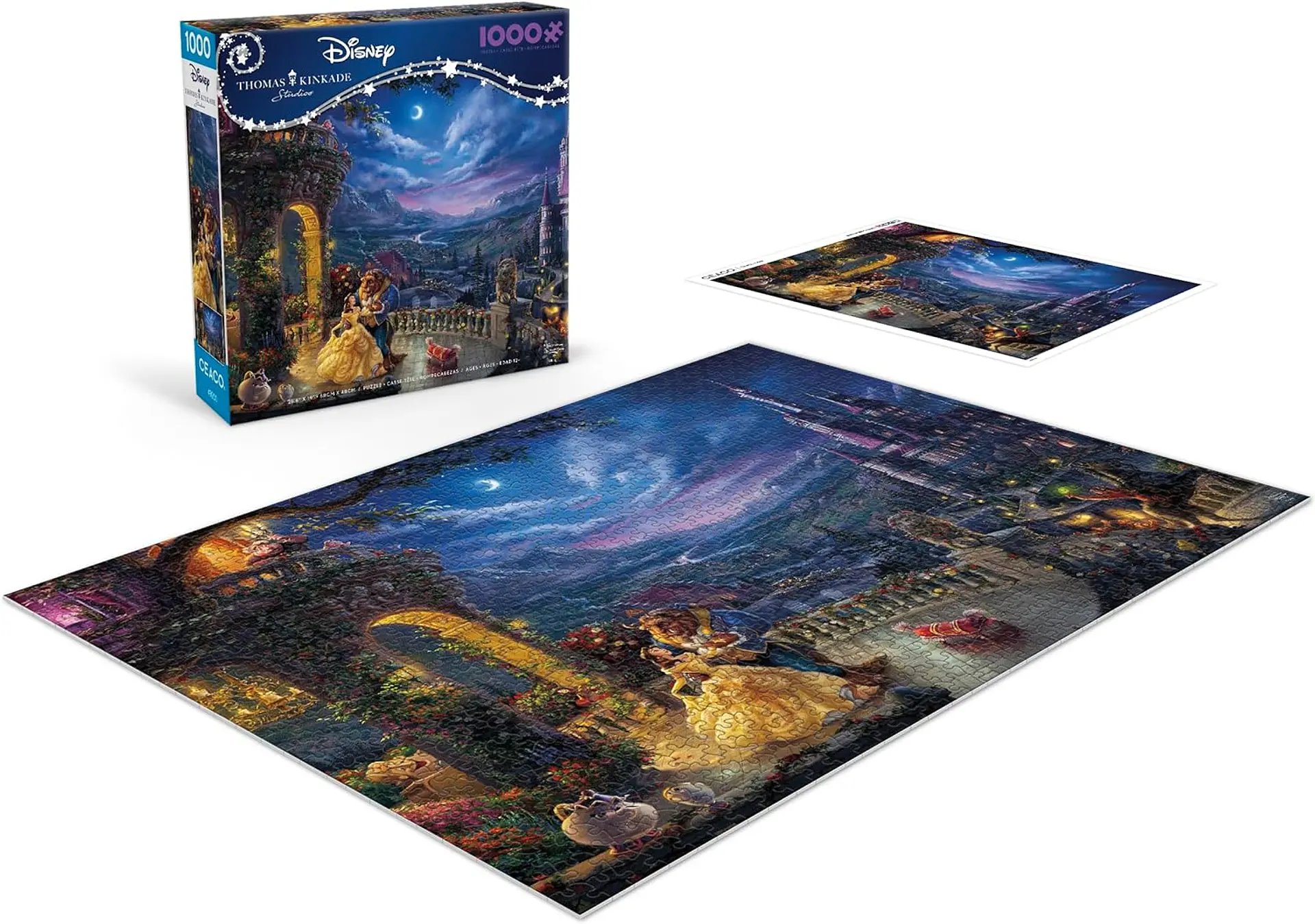 Puzzle 1000 Piezas | Disney La Bella y la Bestia Bailando a la Luz de la Luna  3