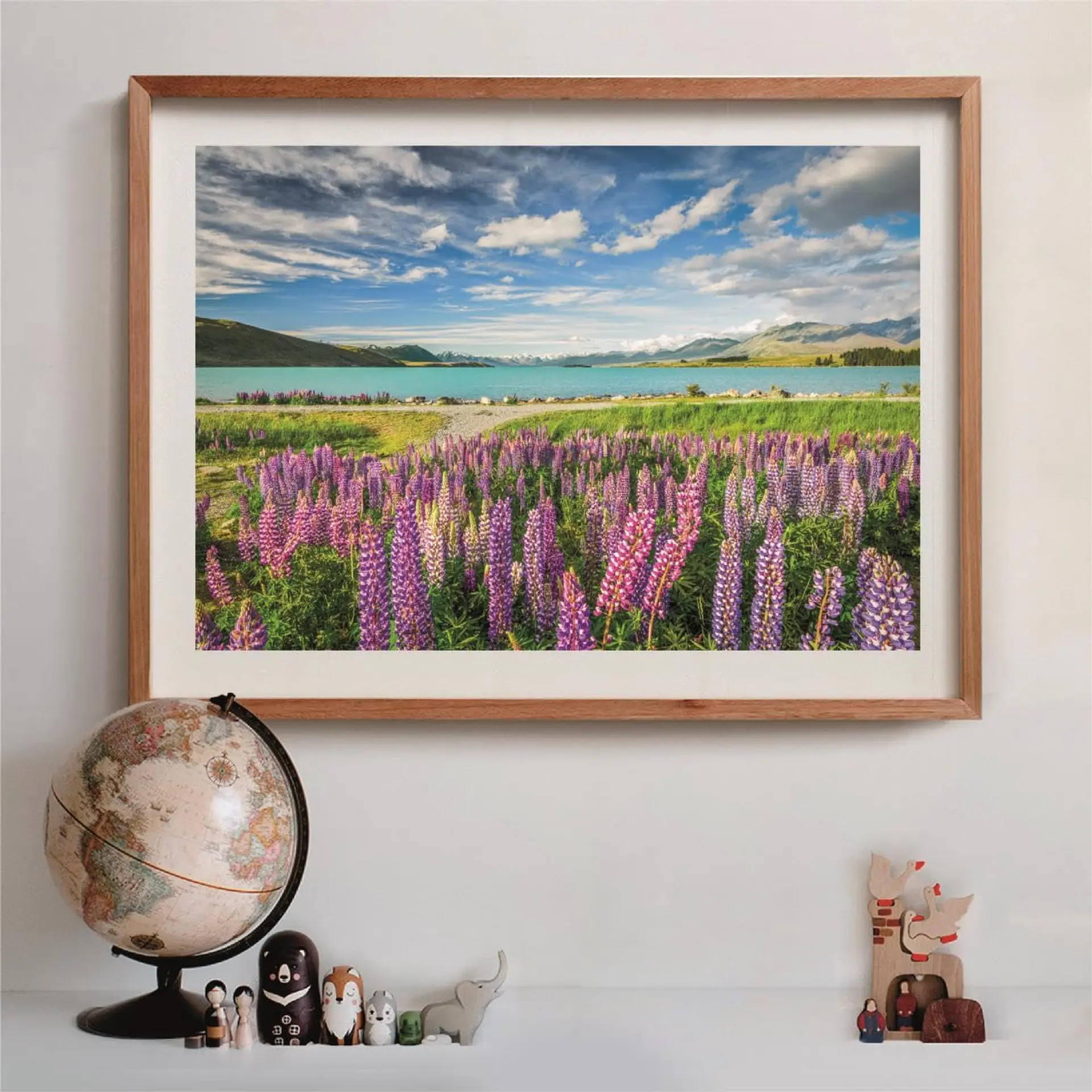 Puzzle 1500 Piezas | Lupinos en el Lago Tekapo 4