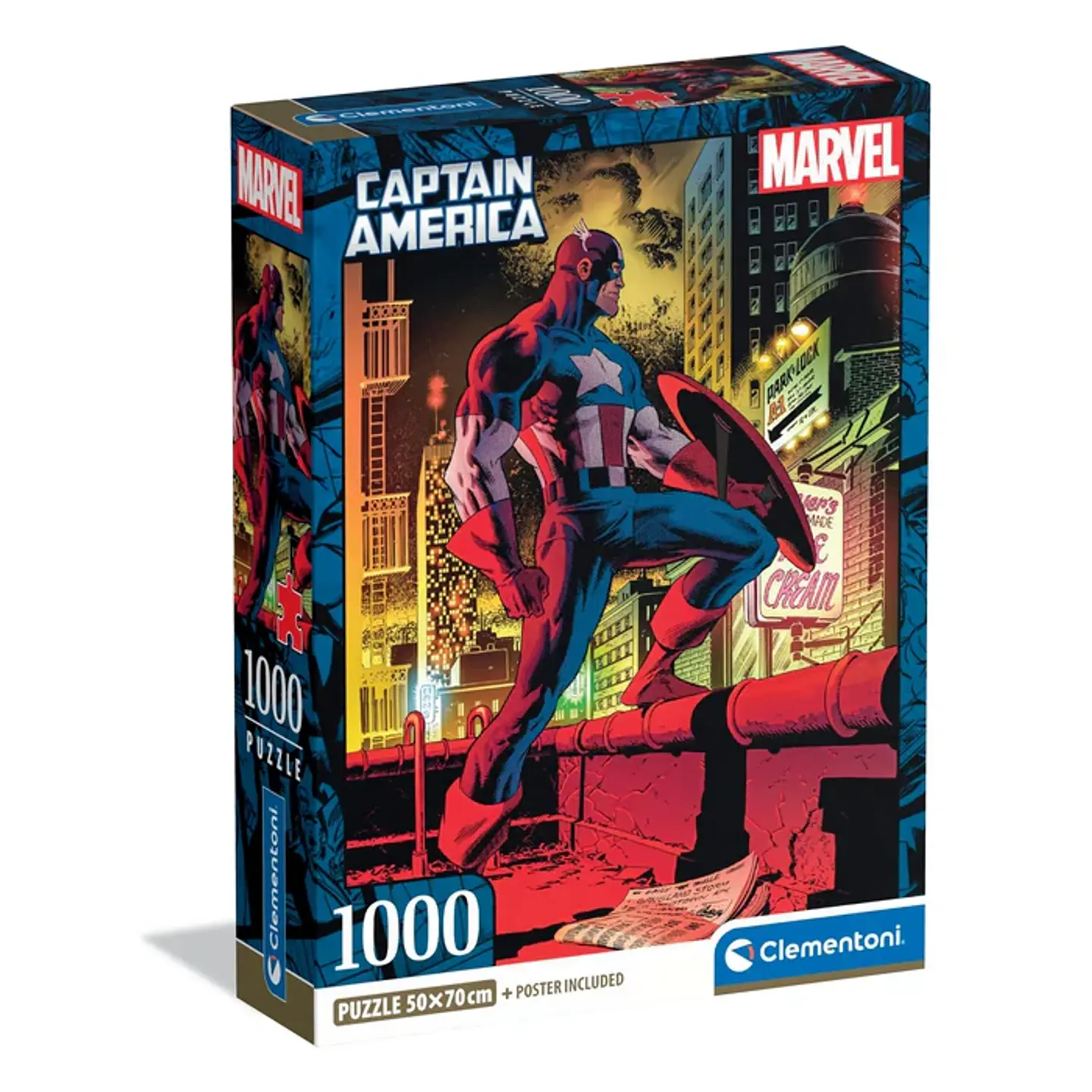 Puzzle 1000 Piezas | Marvel Capitan América Clementoni 1