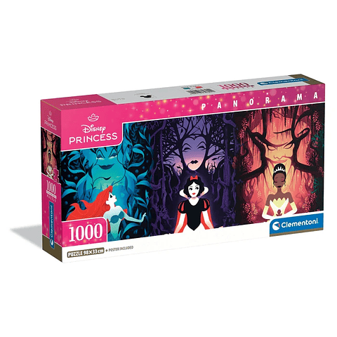Puzzle 1000 Piezas Panorámico | Princesas Clementoni