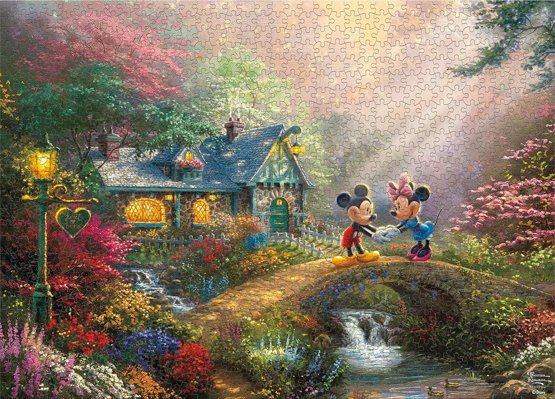 Puzzle 1000 Piezas | Disney Mickey y Minnie en Puente Corazon 4