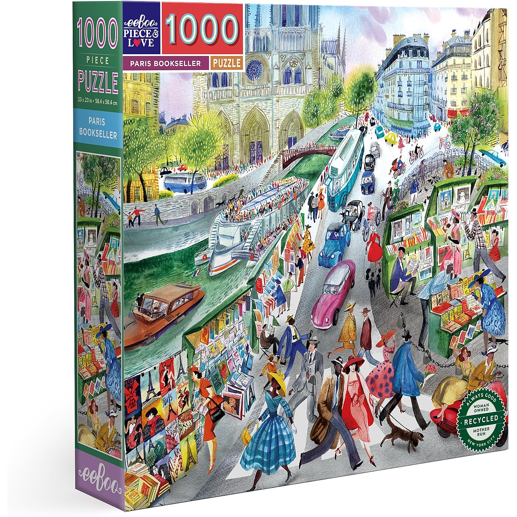 Puzzle 1000 Piezas | Tienda de Libros en París 1