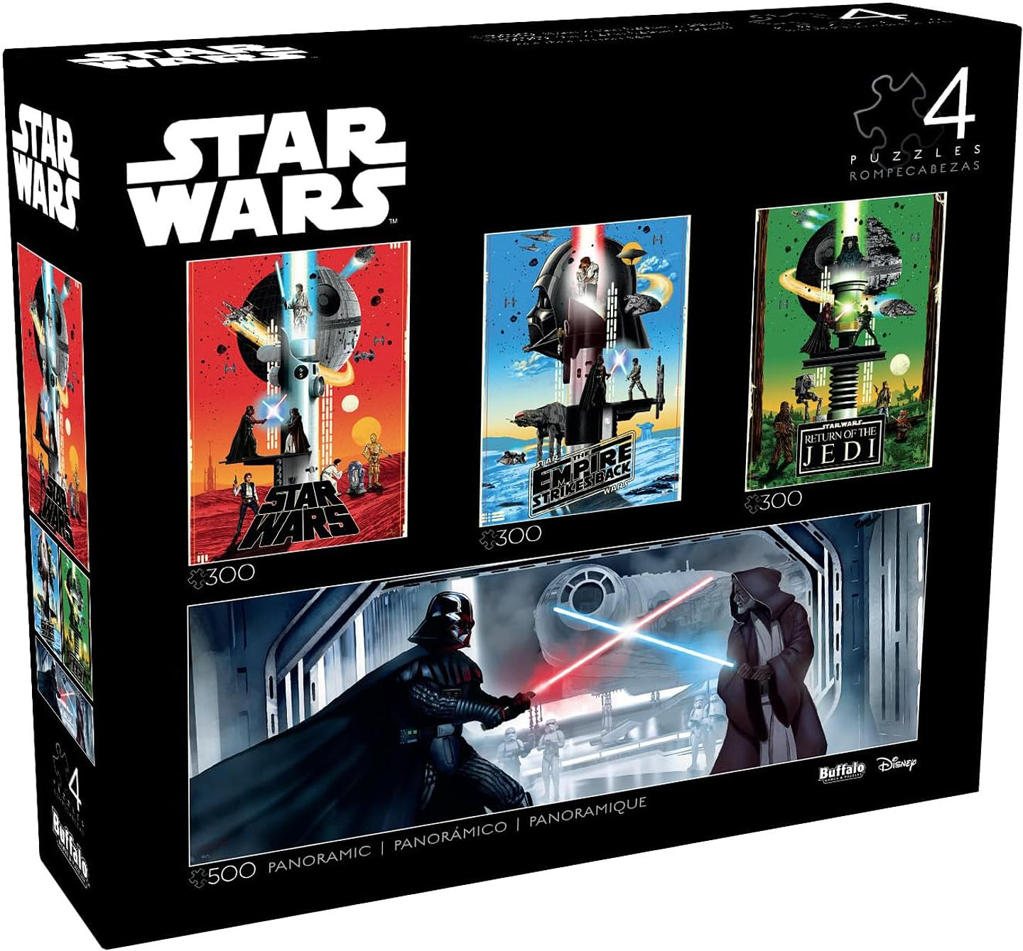 Puzzle 300 y 500 Piezas | Star Wars Multipack Trilogía (4 en 1) 1