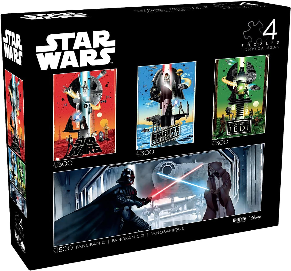 Puzzle 300 y 500 Piezas | Star Wars Multipack Trilogía (4 en 1) 1
