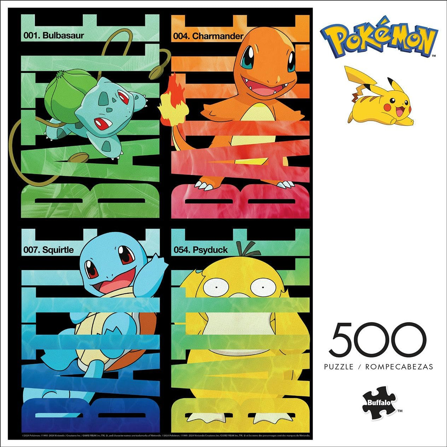 Puzzle 500 Piezas l Pokémon Iniciales y Psyduck 4