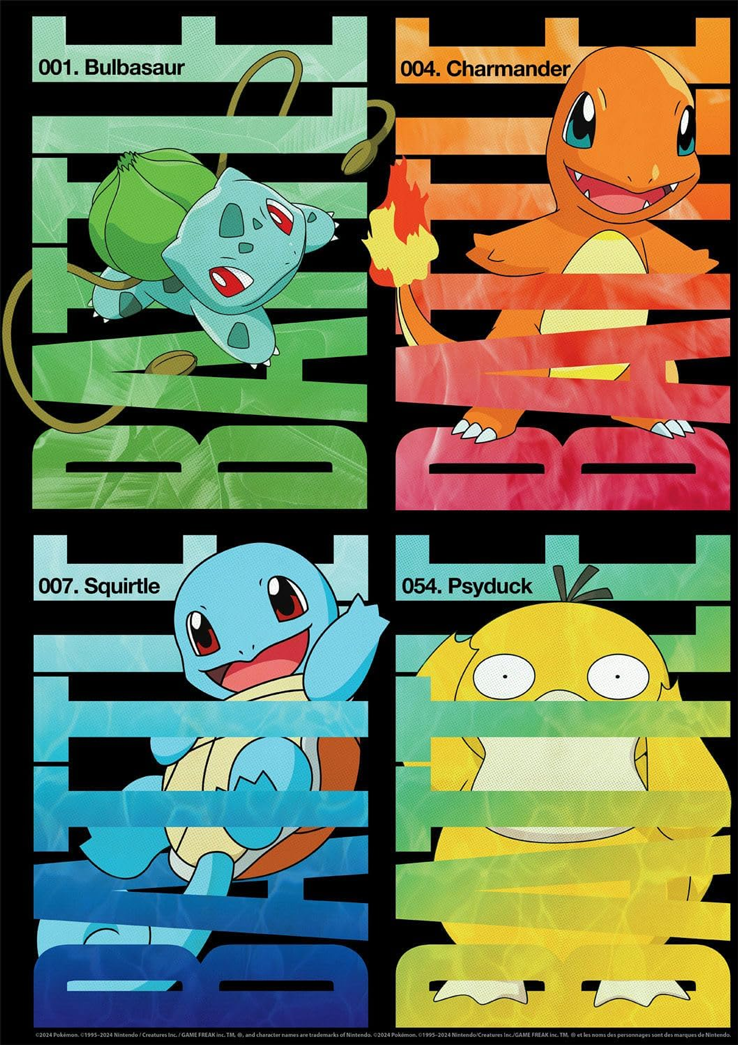 Puzzle 500 Piezas l Pokémon Iniciales y Psyduck 2