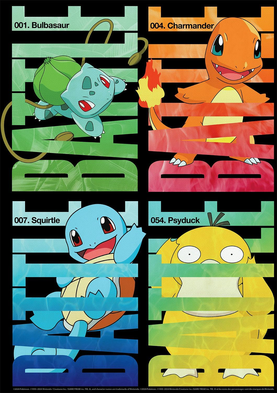 Puzzle 500 Piezas l Pokémon Iniciales y Psyduck 2