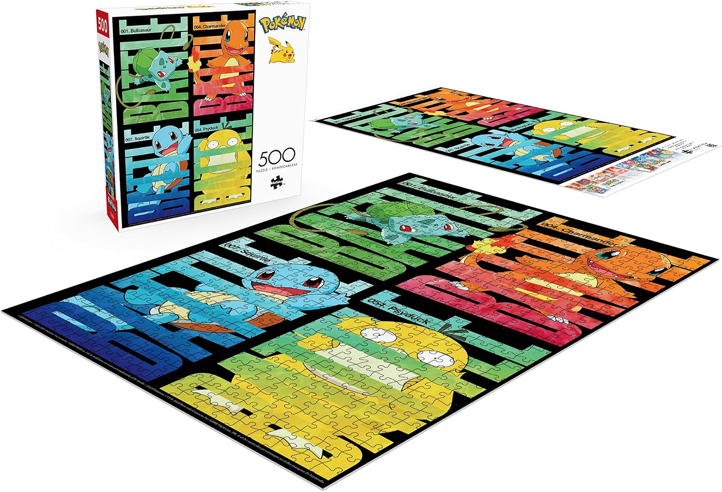 Puzzle 500 Piezas l Pokémon Iniciales y Psyduck 3