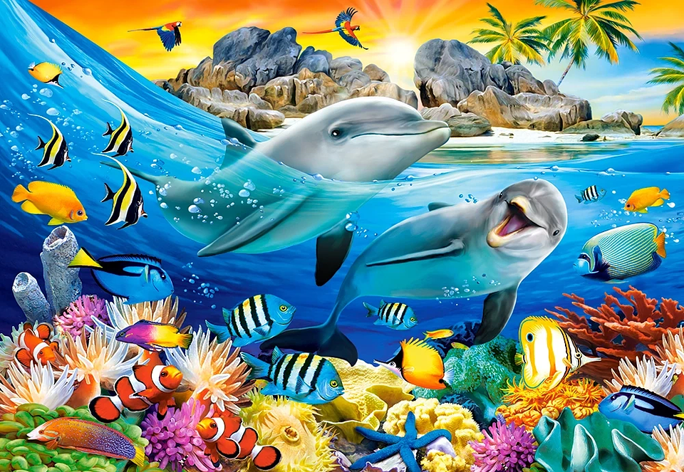 Puzzle 1000 Piezas | Delfines en el Trópico 2