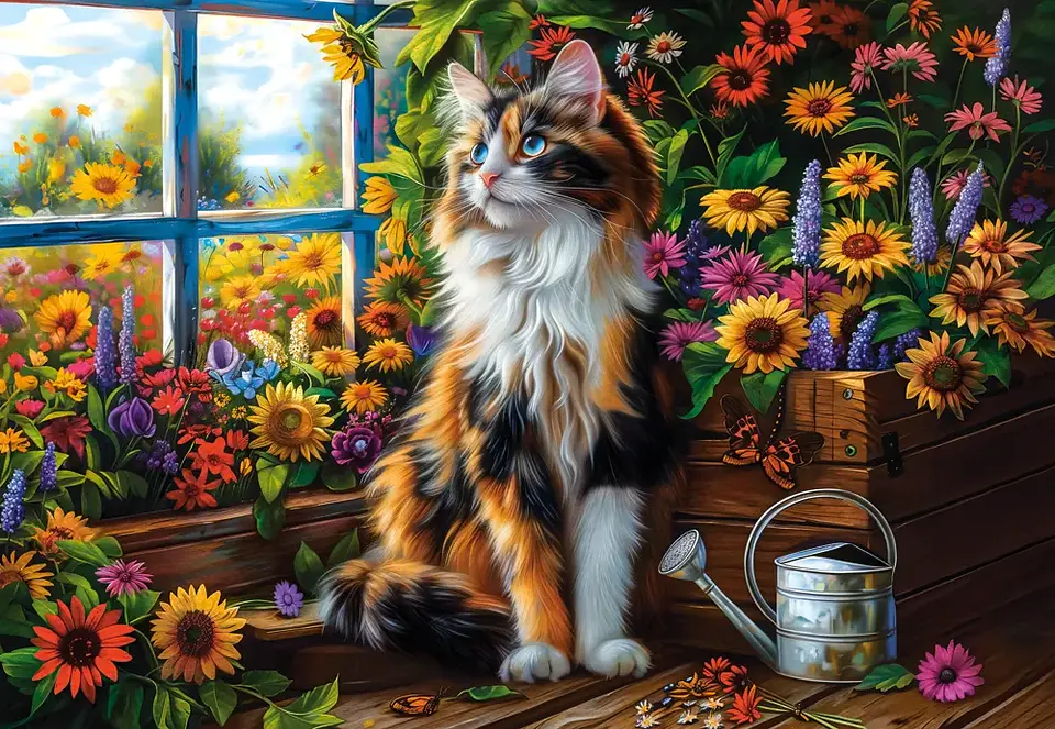 Puzzle 1000 Piezas | Meditación del Gato Florido 2