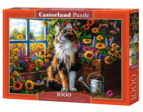 Puzzle 1000 Piezas | Meditación del Gato Florido
