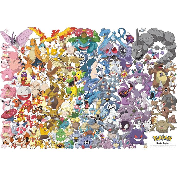 Puzzle 2000 piezas | Pokémon Generación Kanto Silver Select 2