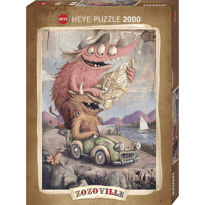 Puzzle 2000 Piezas | Zozoville Viaje en Carretera 1