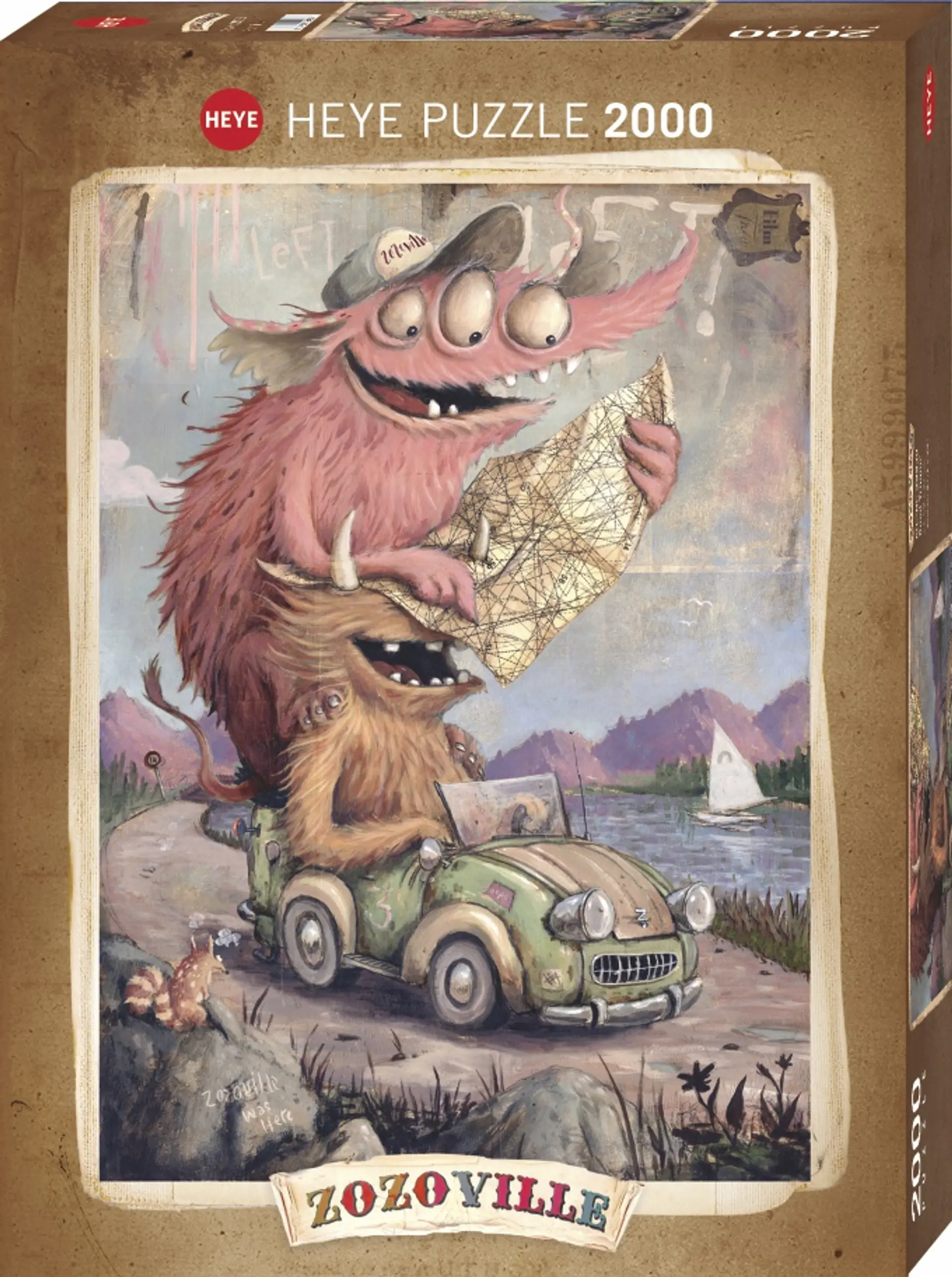 Puzzle 2000 Piezas | Zozoville Viaje en Carretera 1